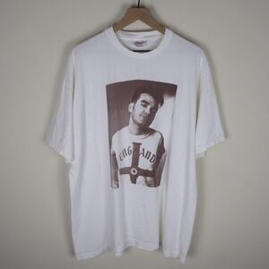 Vintage Y2K Morrissey Portrait Shirt White XL 23x30.5